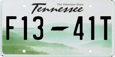TN license plate F1341T