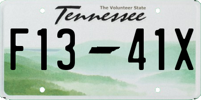 TN license plate F1341X