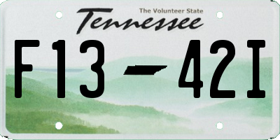 TN license plate F1342I
