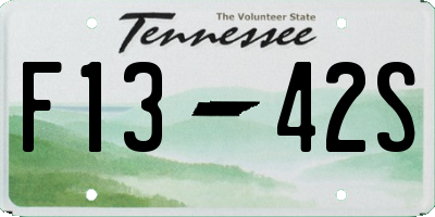 TN license plate F1342S