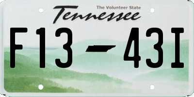 TN license plate F1343I