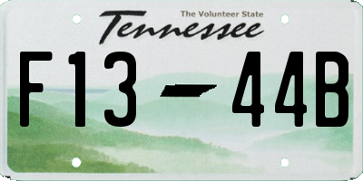 TN license plate F1344B