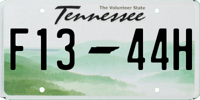 TN license plate F1344H