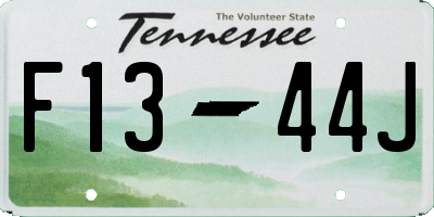 TN license plate F1344J