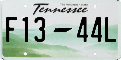 TN license plate F1344L