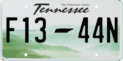 TN license plate F1344N