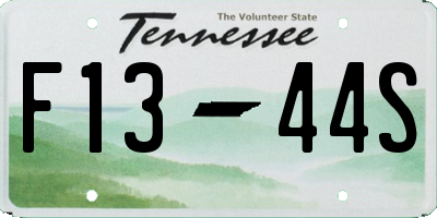 TN license plate F1344S