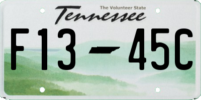 TN license plate F1345C