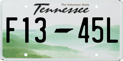 TN license plate F1345L