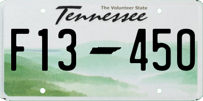 TN license plate F1345O
