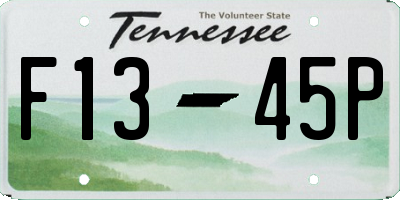 TN license plate F1345P
