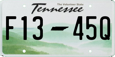 TN license plate F1345Q