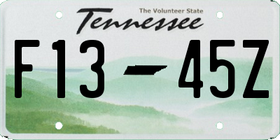 TN license plate F1345Z