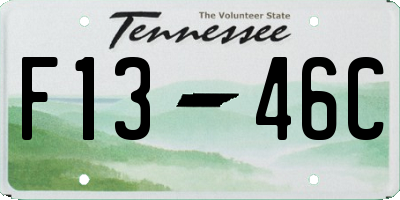 TN license plate F1346C