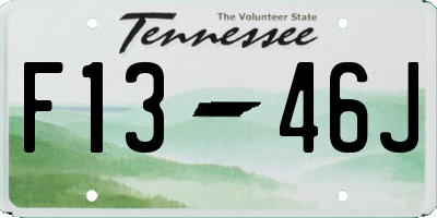 TN license plate F1346J