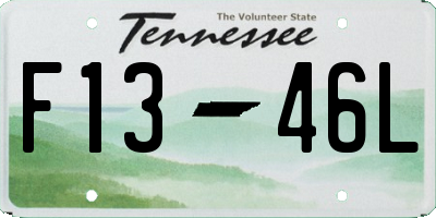 TN license plate F1346L