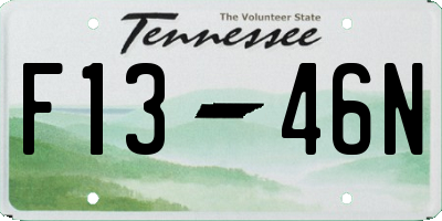 TN license plate F1346N