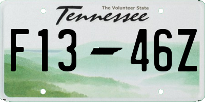 TN license plate F1346Z