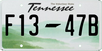 TN license plate F1347B