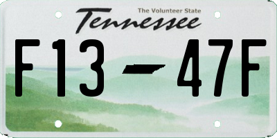 TN license plate F1347F