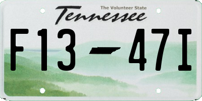 TN license plate F1347I