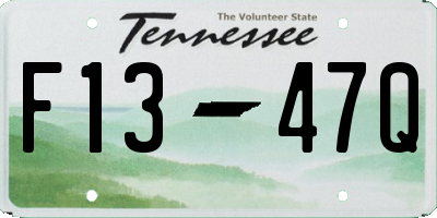 TN license plate F1347Q