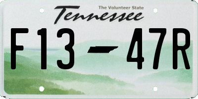 TN license plate F1347R
