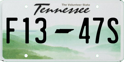 TN license plate F1347S