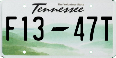 TN license plate F1347T