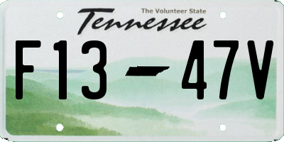 TN license plate F1347V