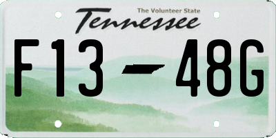 TN license plate F1348G