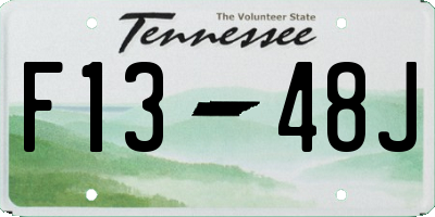 TN license plate F1348J