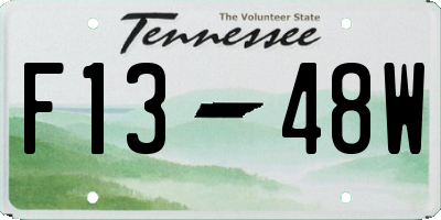 TN license plate F1348W