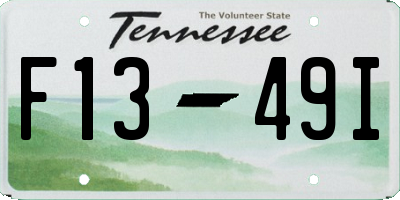 TN license plate F1349I