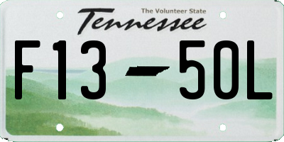 TN license plate F1350L