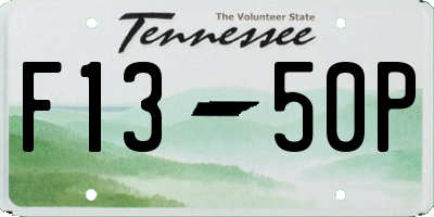 TN license plate F1350P