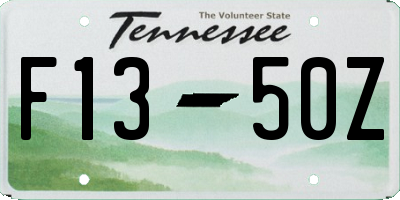 TN license plate F1350Z