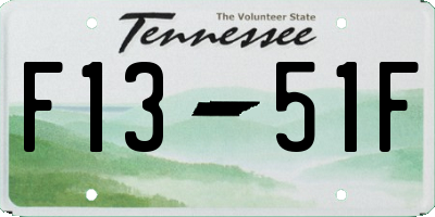 TN license plate F1351F