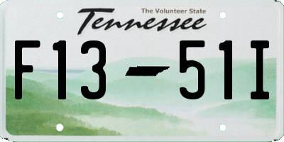 TN license plate F1351I
