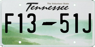 TN license plate F1351J