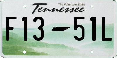 TN license plate F1351L