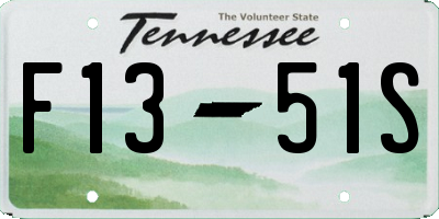 TN license plate F1351S