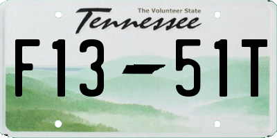 TN license plate F1351T
