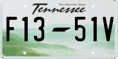 TN license plate F1351V