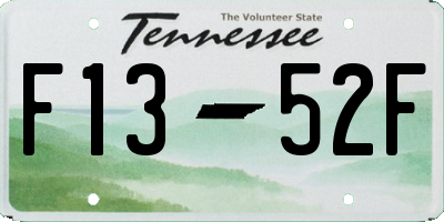 TN license plate F1352F