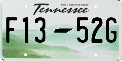 TN license plate F1352G