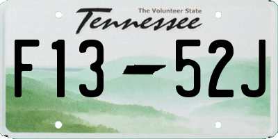 TN license plate F1352J