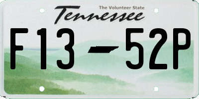TN license plate F1352P