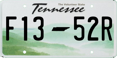 TN license plate F1352R