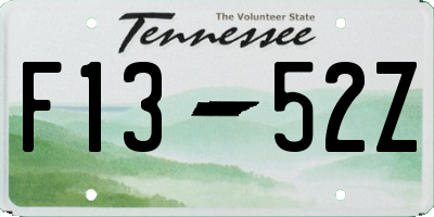 TN license plate F1352Z